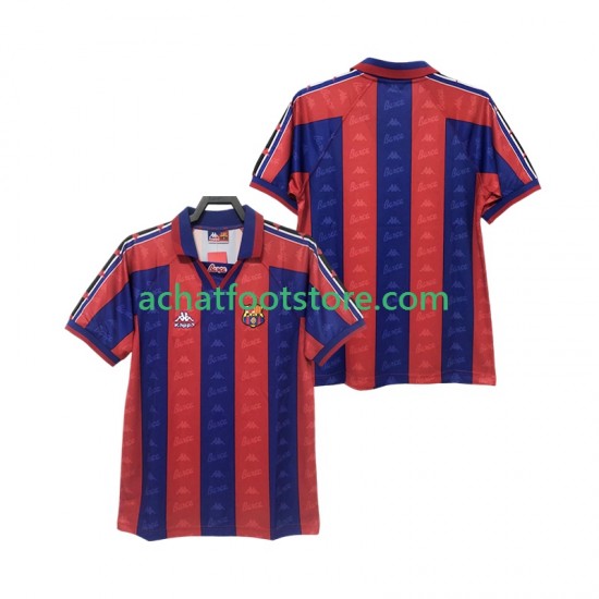 Maillot FC Barcelone Rétro Domicile Tenue pour Homme 1996 2004 Manche Courte