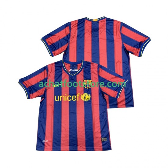 Maillot FC Barcelone Rétro Domicile Tenue pour Homme 2009 2010 Manche Courte
