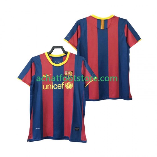 Maillot FC Barcelone Rétro Domicile Tenue pour Homme 2010 2011 Manche Courte