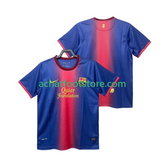 Maillot FC Barcelone Rétro Domicile Tenue pour Homme 2012 2013 Manche Courte