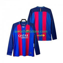 Maillot FC Barcelone Rétro Domicile Tenue pour Homme 2016 2017 Manche Longue