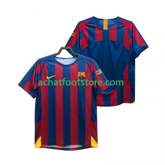 Maillot FC Barcelone Champions League Rétro Domicile Tenue pour Homme 1998 2006 Manche Courte
