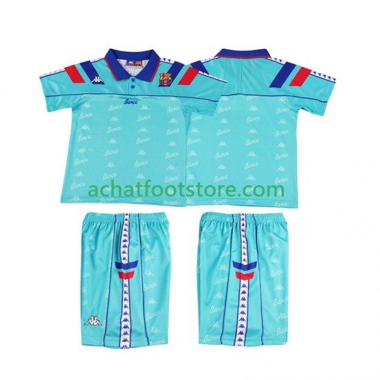 Maillot FC Barcelone Rétro Extérieur Tenue pour Enfant 1992 1995 Manche Courte