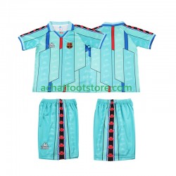 Maillot FC Barcelone Rétro Extérieur Tenue pour Enfant 1996 2004 Manche Courte