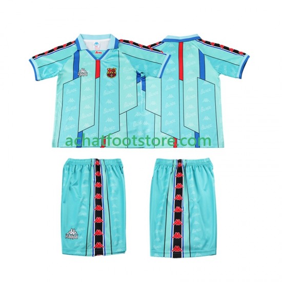 Maillot FC Barcelone Rétro Extérieur Tenue pour Enfant 1996 2004 Manche Courte