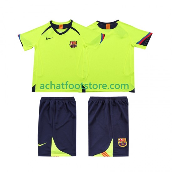 Maillot FC Barcelone Rétro Extérieur Tenue pour Enfant 1998 2006 Manche Courte