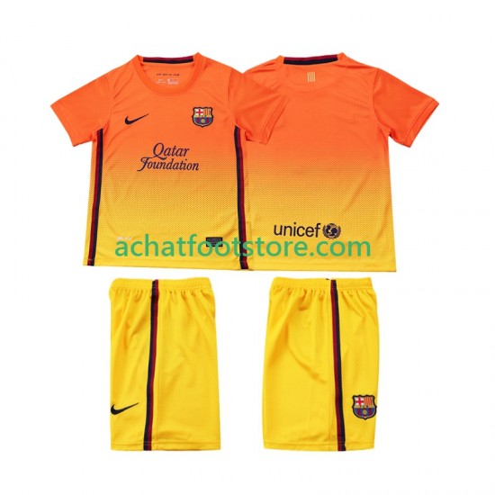 Maillot FC Barcelone Rétro Extérieur Tenue pour Enfant 2012 2013 Manche Courte