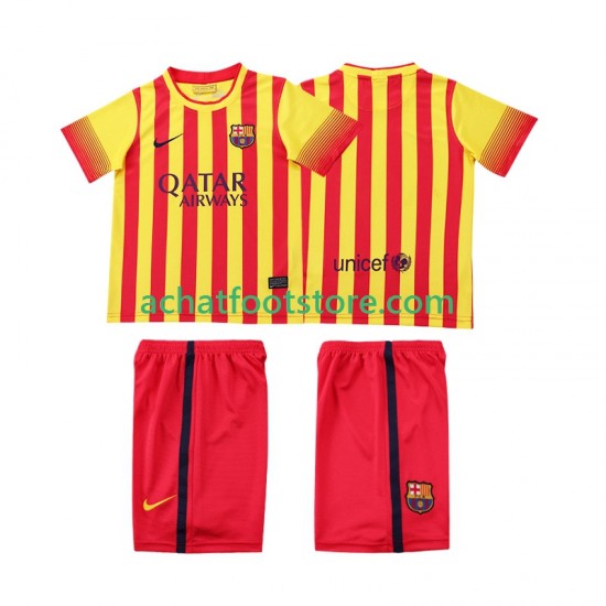 Maillot FC Barcelone Rétro Extérieur Tenue pour Enfant 2013 2014 Manche Courte