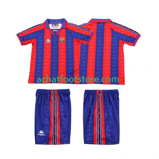Maillot FC Barcelone Rétro Domicile Tenue pour Enfant 1996 2004 Manche Courte