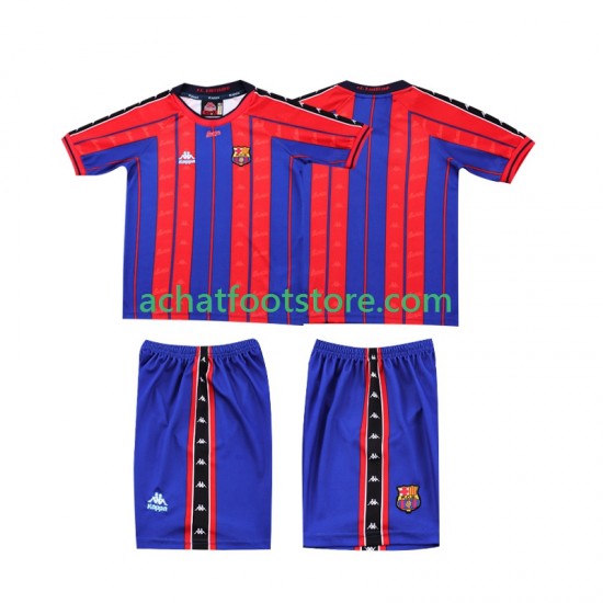 Maillot FC Barcelone Rétro Domicile Tenue pour Enfant 2004 1988 Manche Courte