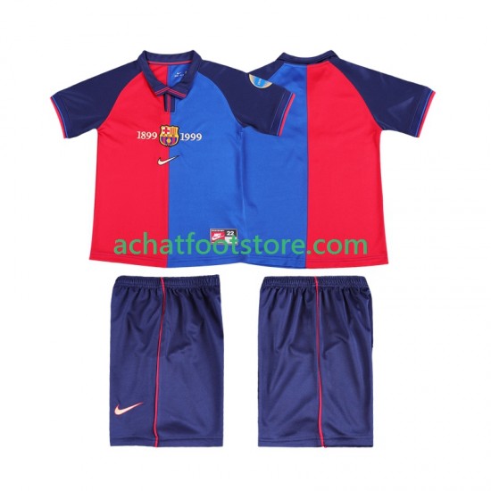 Maillot FC Barcelone Rétro Domicile Tenue pour Enfant 2002 2022 Manche Courte
