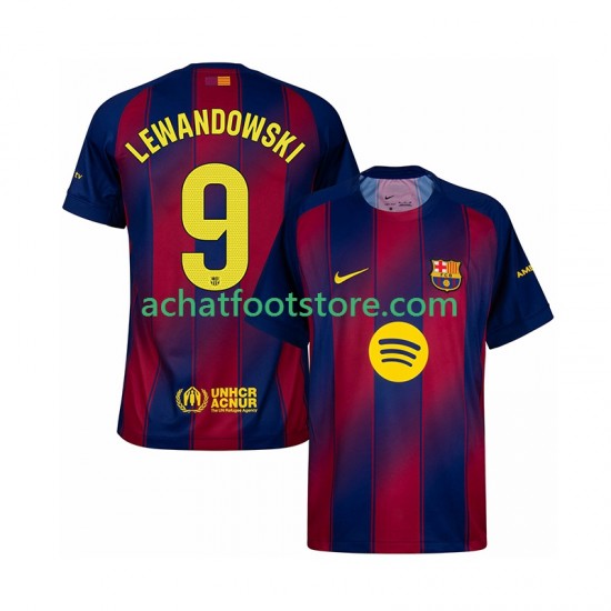 Maillot FC Barcelone Robert Lewandowski 9 Domicile Tenue pour Homme 2025-2026 Manche Courte