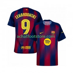 Maillot FC Barcelone Robert Lewandowski 9 Champions League Domicile Tenue pour Homme 2025-2026 Manche Courte