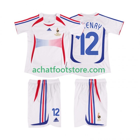 Maillot France Henry 12 Rétro Extérieur Tenue pour Enfant 2006 Manche Courte
