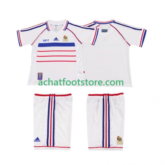 Maillot France Rétro Extérieur Tenue pour Enfant 1988 Manche Courte