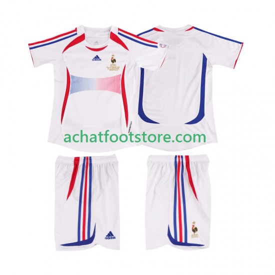 Maillot France Rétro Extérieur Tenue pour Enfant 2006 Manche Courte