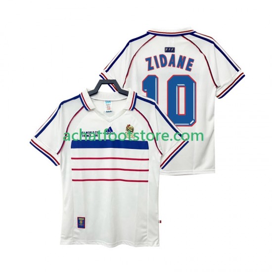 Maillot France ZIDANE 10 Rétro Extérieur Tenue pour Homme 1988 Manche Courte