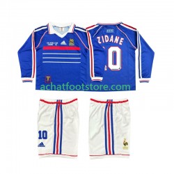 Maillot France ZINANE 10 Rétro Domicile Tenue pour Enfant 1988 Manche Longue Maillot France ZINANE 10 Rétro Domicile Tenue pour Enfant 1988 Manche Longue