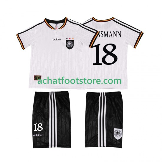 Maillot Allemagne KLINSMANN 18 Rétro Domicile Tenue pour Enfant 1996 Manche Courte