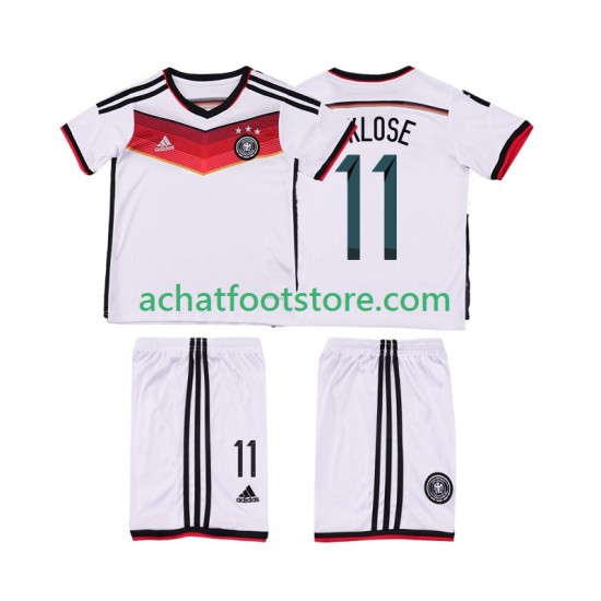 Maillot Allemagne KLOSE 11 Rétro Domicile Tenue pour Enfant 2014 Manche Courte