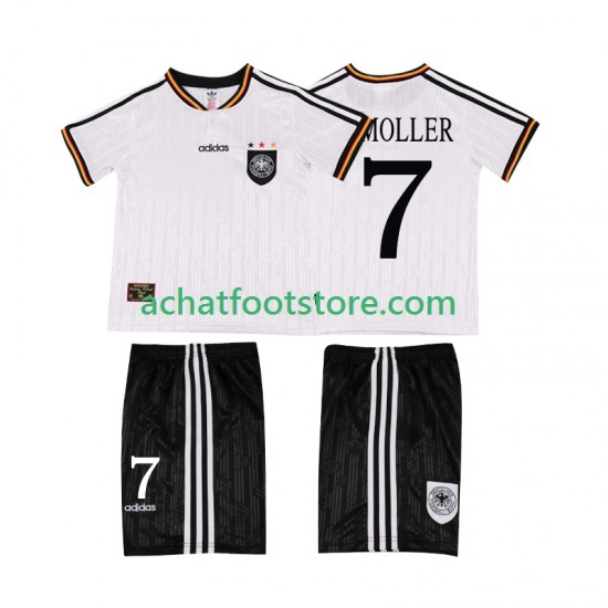 Maillot Allemagne Moller 7 Rétro Domicile Tenue pour Enfant 1996 Manche Courte