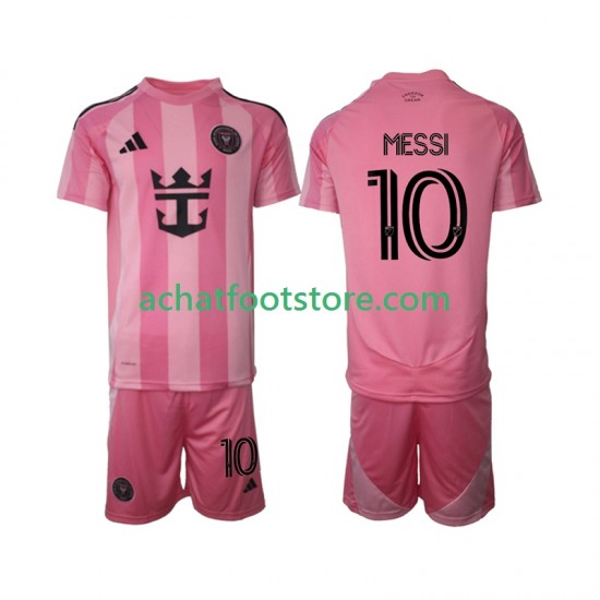 Maillot InterMiami Lionel Messi 10 Domicile Tenue pour Enfant 2025 Manche Courte