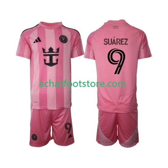 Maillot InterMiami Suárez Luis 9 Domicile Tenue pour Enfant 2025 Manche Courte