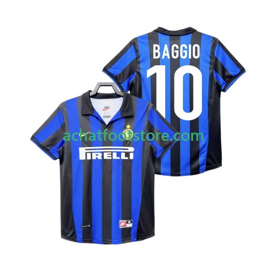 Maillot Inter Milan BAGGIO 10 Rétro Domicile Tenue pour Homme 1988 2002 Manche Courte