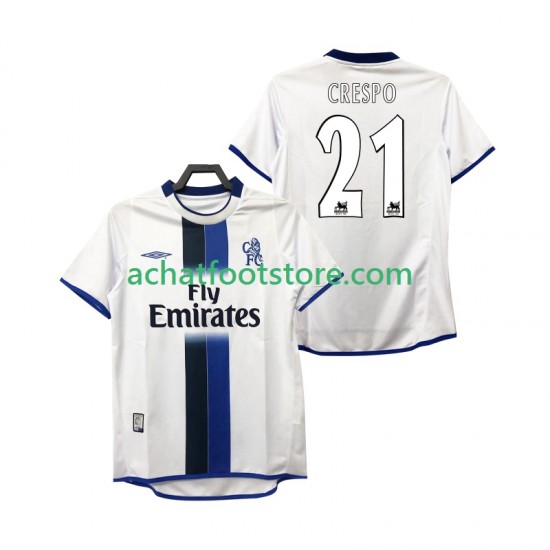 Maillot Inter Milan CRESPO 21 Rétro Extérieur Tenue pour Homme 2008 1999 Manche Courte