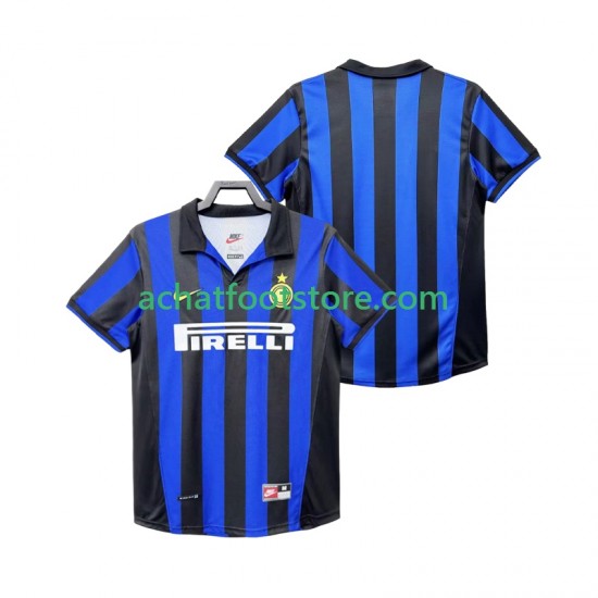 Maillot Inter Milan Rétro Domicile Tenue pour Homme 1988 2002 Manche Courte