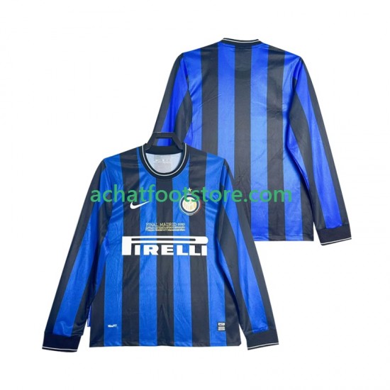 Maillot Inter Milan Rétro Domicile Tenue pour Homme 2009 2010 Manche Longue