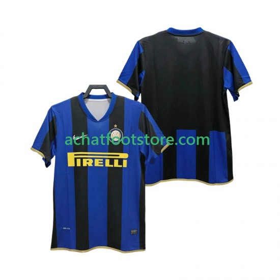 Maillot Inter Milan Champions League Rétro Domicile Tenue pour Homme 2008 2009 Manche Courte