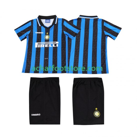 Maillot Inter Milan Rétro Domicile Tenue pour Enfant 2004 1988 Manche Courte