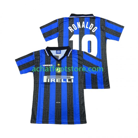 Maillot Inter Milan Ronaldo 10 Rétro Domicile Tenue pour Homme 2004 1988 Manche Courte