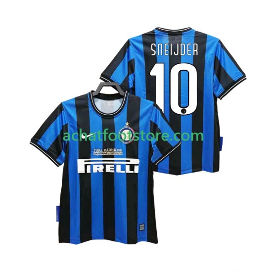 Maillot Inter Milan SNEIJDER 10 Rétro Domicile Tenue pour Homme 2009 2010 Manche Courte