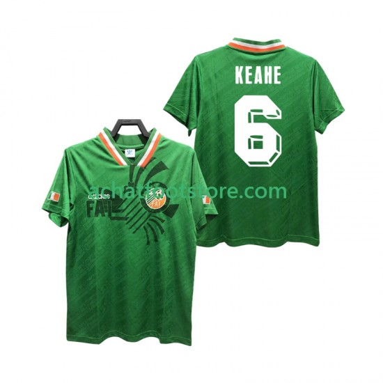 Maillot Irlande KEAHE 6 Rétro Domicile Tenue pour Homme 1994 Manche Courte