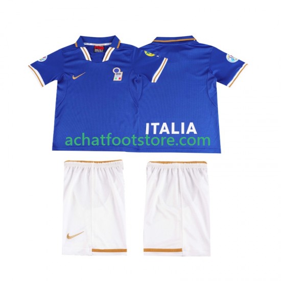 Maillot Italie Rétro Domicile Tenue pour Enfant 1996 Manche Courte