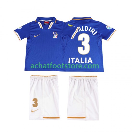 Maillot Italie MALDINI 3 Rétro Domicile Tenue pour Enfant 1996 Manche Courte