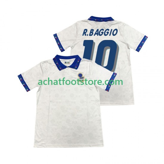 Maillot Italie Roberto Baggio 10 Rétro Extérieur Tenue pour Homme 1994 Manche Courte