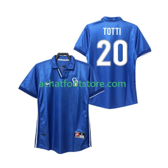 Maillot Italie Totti 20 Rétro Domicile Tenue pour Homme 1988 Manche Courte