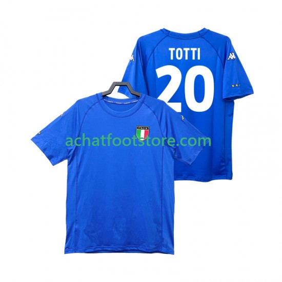 Maillot Italie Totti 20 Rétro Domicile Tenue pour Homme 2022 Manche Courte