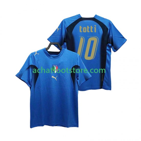 Maillot Italie Totti 20 Rétro Domicile Tenue pour Homme 2006 Manche Courte