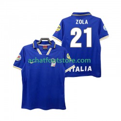 Maillot Italie ZOLA 21 Rétro Domicile Tenue pour Homme 1996 Manche Courte Maillot Italie ZOLA 21 Rétro Domicile Tenue pour Homme 1996 Manche Courte