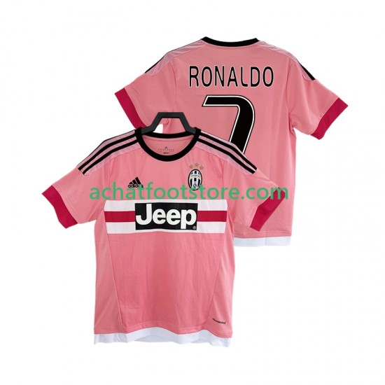 Maillot Juventus Cristiano Ronaldo 7 Rétro Extérieur Tenue pour Homme 2016 2017 Manche Courte