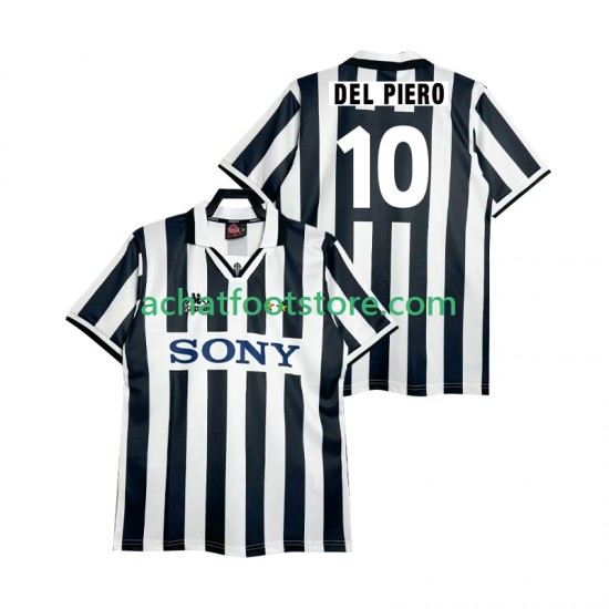 Maillot Juventus DEL PIERO 10 Rétro Domicile Tenue pour Homme 1995 1996 Manche Courte