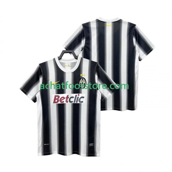 Maillot Juventus Rétro Domicile Tenue pour Homme 2011 2012 Manche Courte