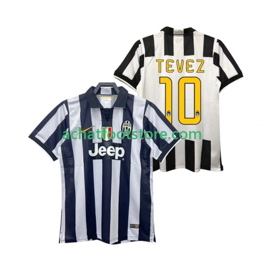 Maillot Juventus TEVEZ 10 Rétro Domicile Tenue pour Homme 2014 2015 Manche Courte