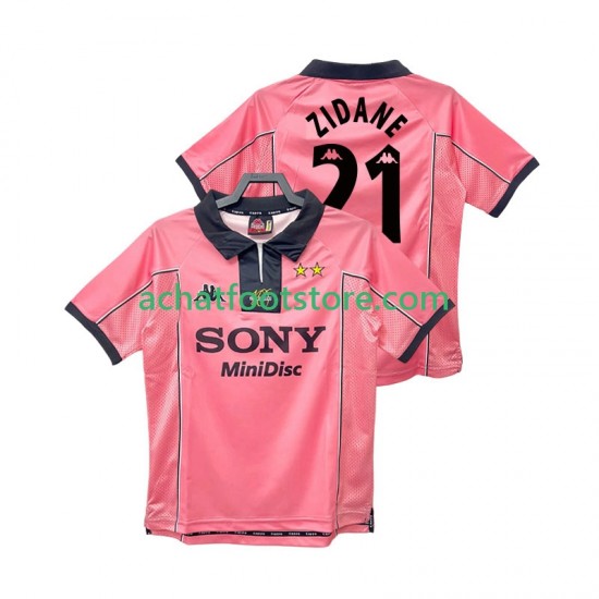 Maillot Juventus ZIDANE 21 Rétro Extérieur Tenue pour Homme 2004 1988 Manche Courte