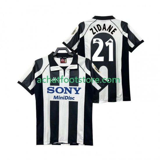 Maillot Juventus ZIDANE 21 Rétro Domicile Tenue pour Homme 2004 1988 Manche Courte
