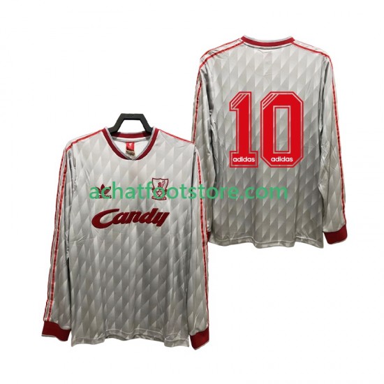 Maillot Liverpool 10 Rétro Extérieur Tenue pour Homme 1989 1991 Manche Longue
